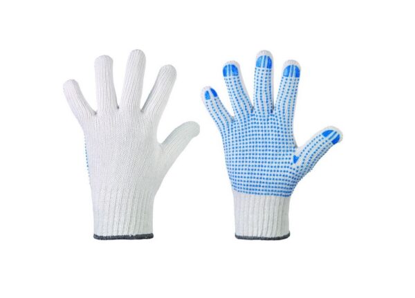 Strick-Handschuhe Noppen-blau 25635