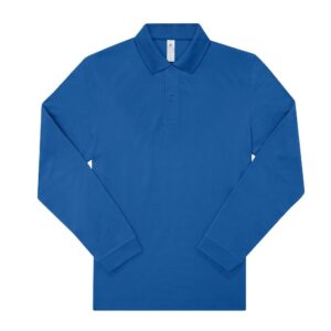 Polo-Shirt Blau Langarm